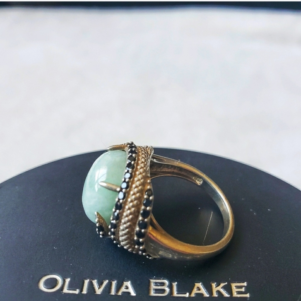 Jade of Yesteryear ring 925 sterling silver